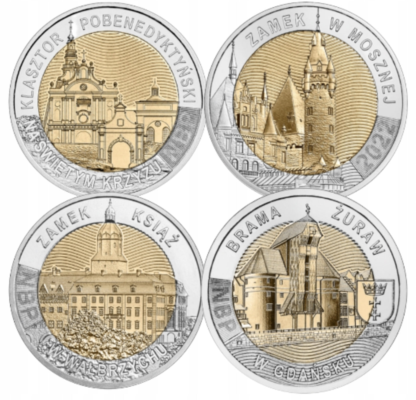 5zł Klasztor św Krzyżu Zamek w Mosznej Książ Żuraw