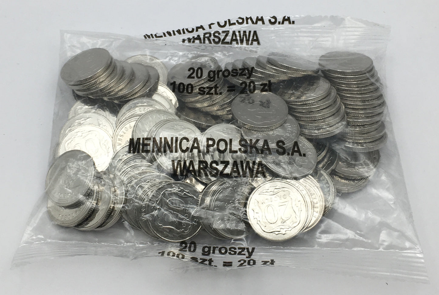 20 gr groszy 2023 – WORECZEK MENNICZY MW – 100 sztuk