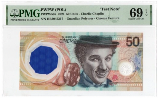 Banknot – Charlie Chaplin – PMG 69 EPQ