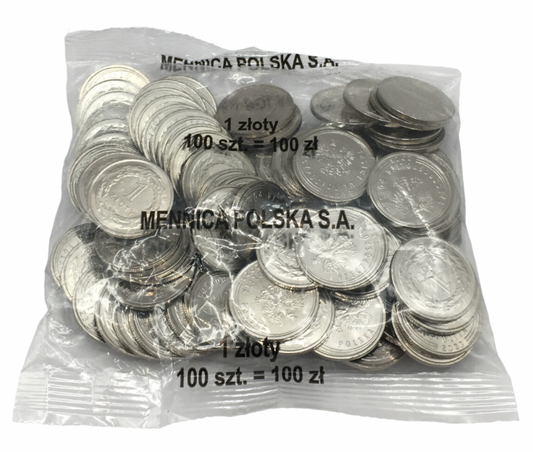 1 zł złoty – 2023 – WORECZEK MENNICZY MW- 100 sztuk monet