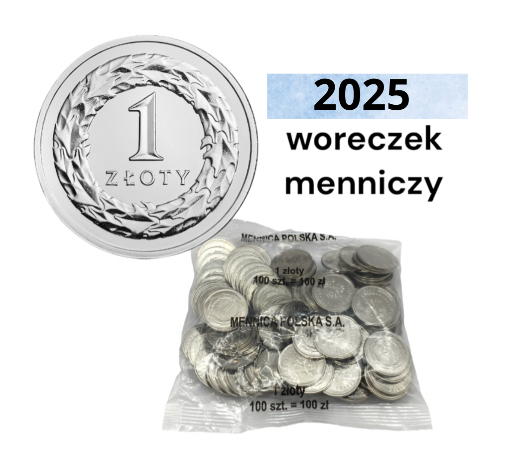 1 zł złoty – 2025 – WORECZEK MENNICZY MW – SASZETKA BANKOWA