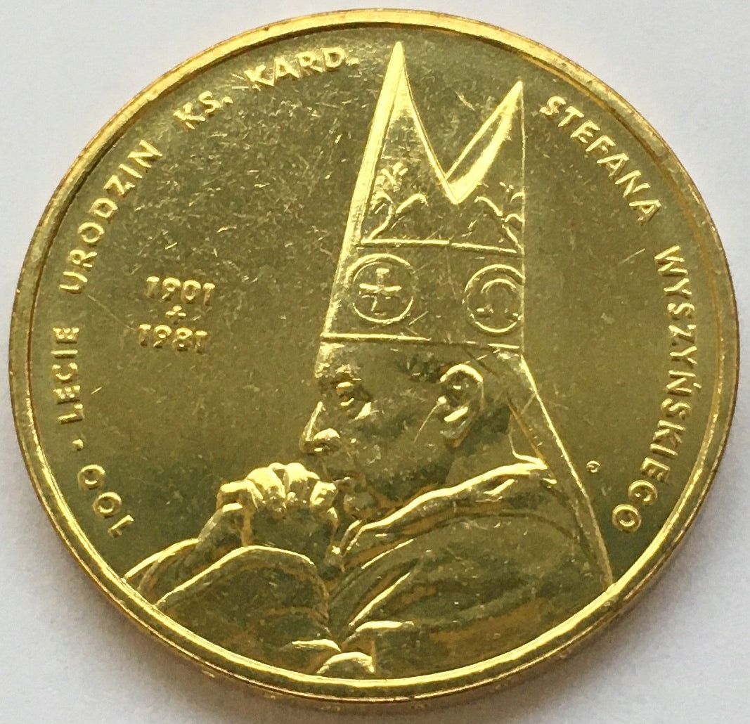2zł – Stefan Wyszyński – 100 rocznica urodzin 2001