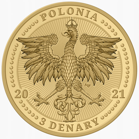 3 DENARY – Zwierzęta Polski: Jeleń + FOLDER