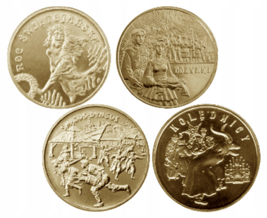 2ZŁ – Polski Rok Obrzędowy – seria – zestaw 4szt