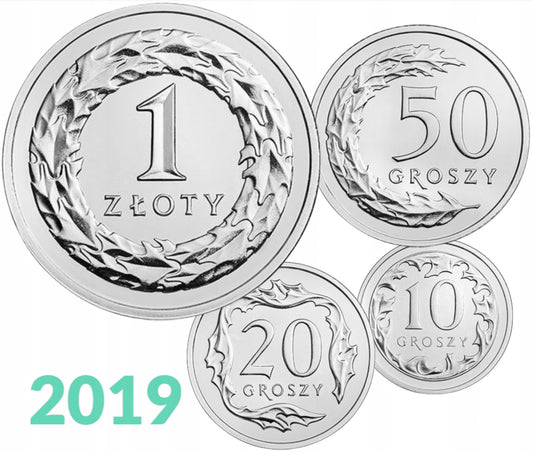2019 STAL POWLEKANA – 10 20 50gr 1zł MENNICZE 4szt