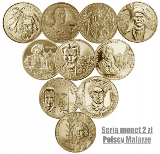 2ZŁ – Polscy Malarze XIX / XX wieku – Zestaw 10szt