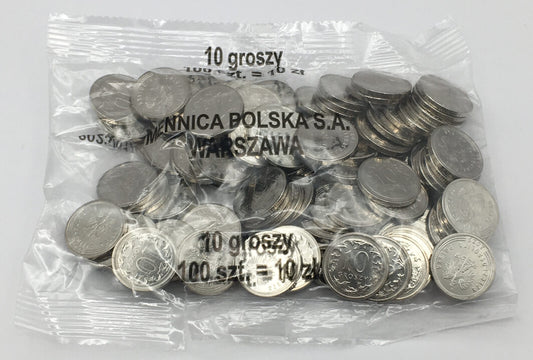 10 gr groszy 2023 – WORECZEK MENNICZY MW – 100 sztuk