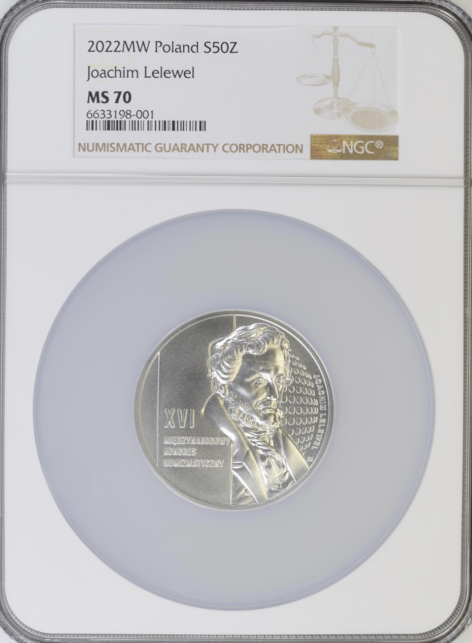 50 zł Kongres Numizmatyczny – 2022 – NGC MS70