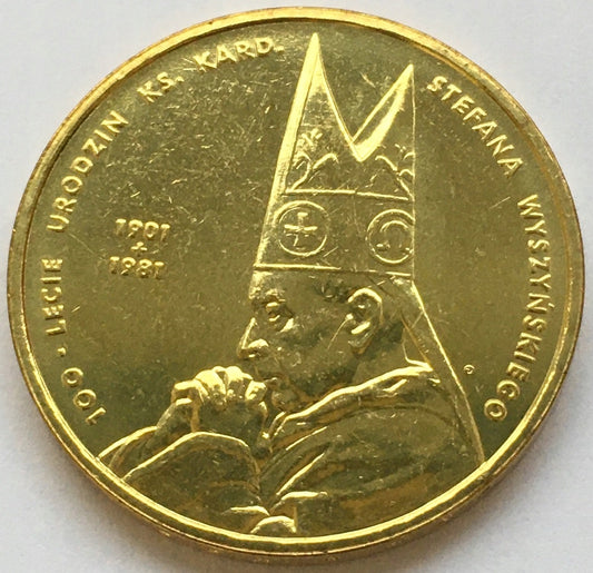 2zł – Stefan Wyszyński – 100 rocznica urodzin 2001