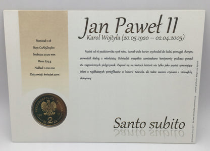 2zł – Beatyfikacja Jana Pawła II – 1 V 2011 – BLISTER