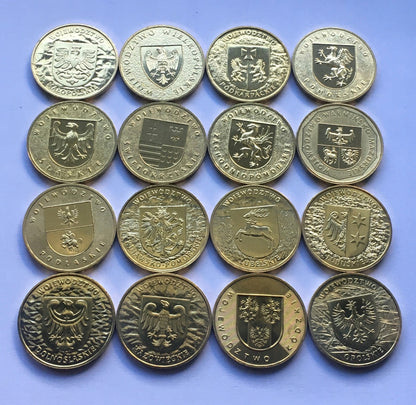 2ZŁ – Herby Województw – 2004-2005 – zestaw 16szt